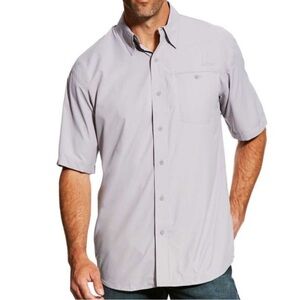 Ariat Mens TEK Heat Series Button Down Shirt Gray Men’s Size Large